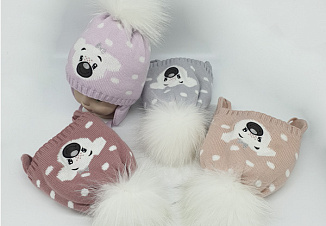 Детские зимние шапки оптом коллекция 2024-2025года